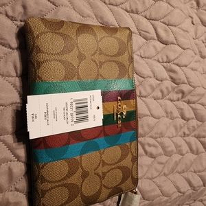 Coach signature large wristlet